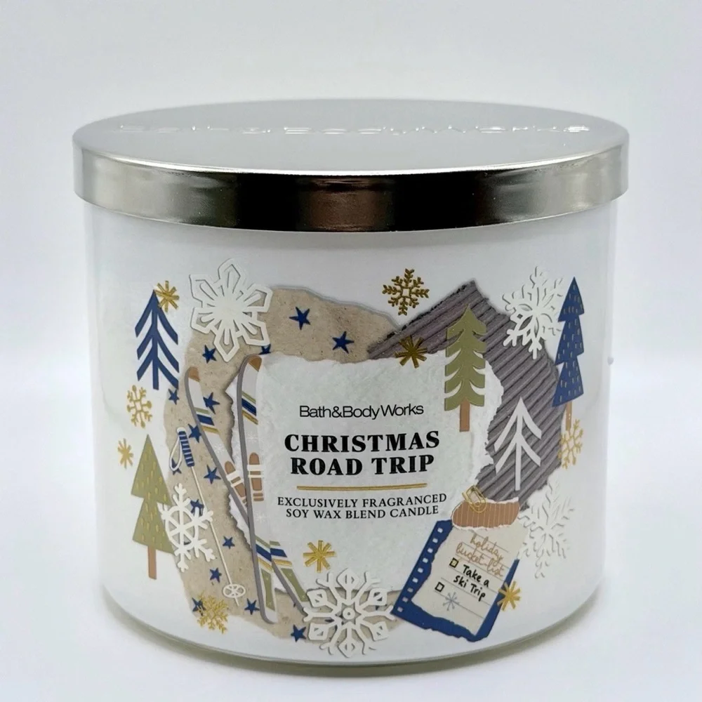 Bath and Body Works Christmas Road Trip Three Wick Candle - Picture 3 of 3